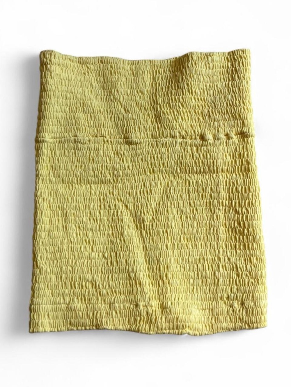 Vintage Butter Yellow Smocked Tube Top